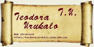 Teodora Urukalo vizit kartica